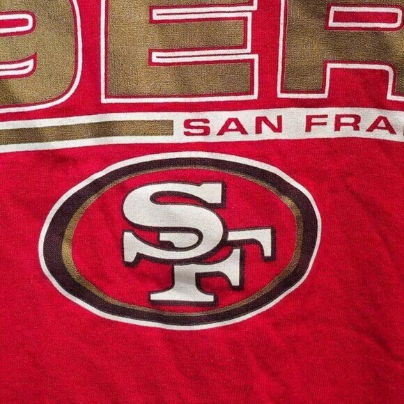 San Francisco 49ers Authentic NFL Team Apparel Red LS Size Medium - Picture 2 of 10